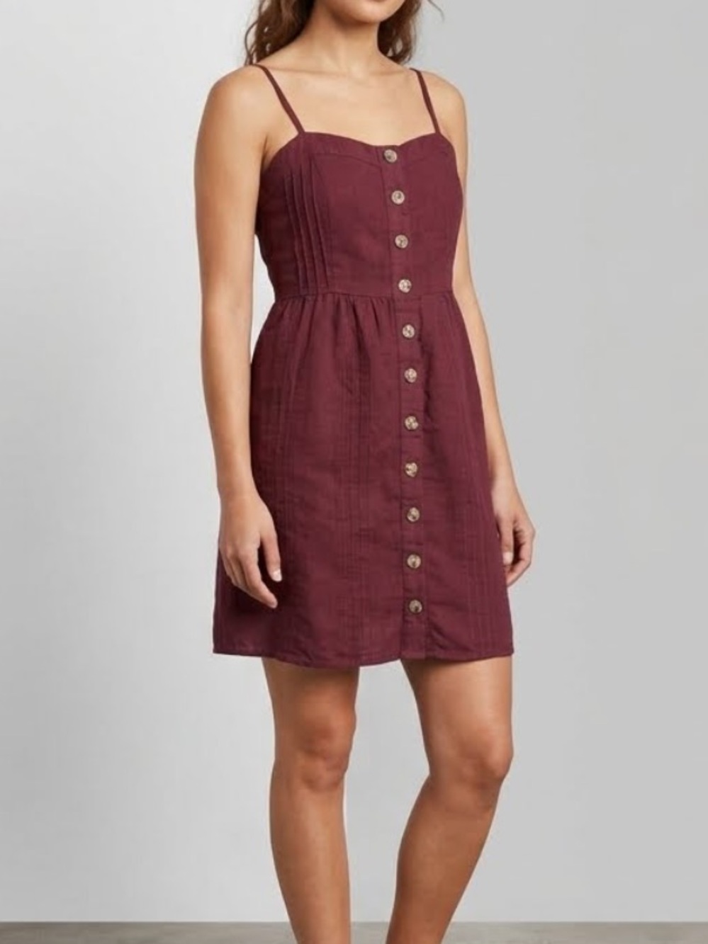 TARGET | Universal Thread Mini Dress Boho Linen Blend Button Down Sleeveless XS